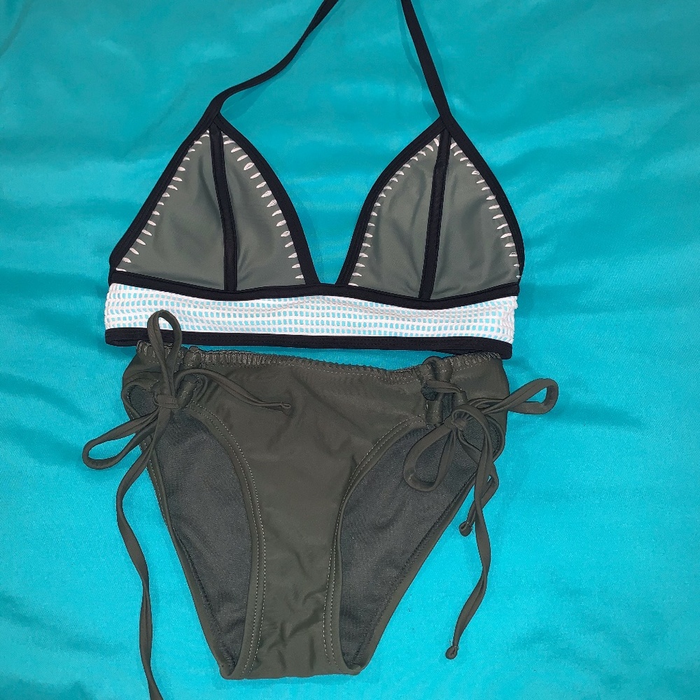 Olive Green matching bikini set